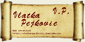 Vlatka Pejković vizit kartica